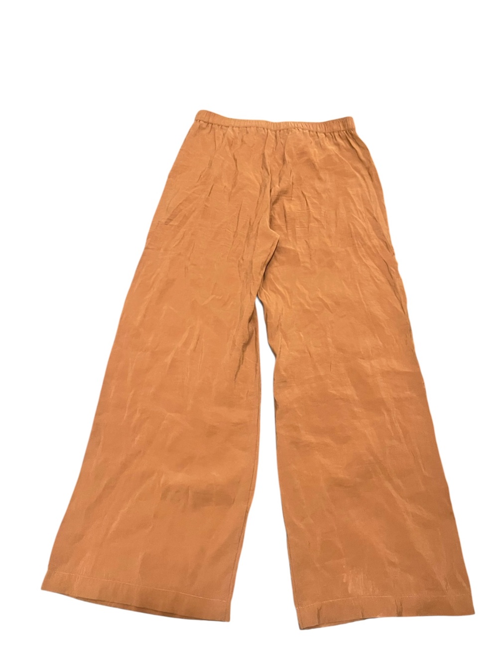 Madewell Wide-Leg Elastic Waist Pants Burnt Orange Color Small - Picture 2 of 4